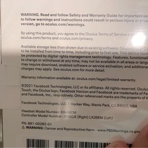 Oculus Quest 2 virtual reality headset. 256gb. Brand new in box